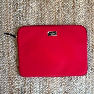 Kate Spade Red Laptop Zipper Nylon Padded Case 13" 14" Air Pro